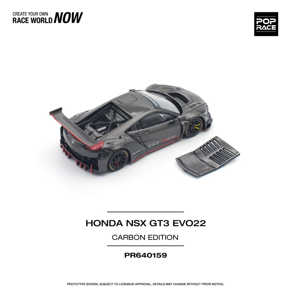 Pop Race 1/64 Honda NSX GT3 Evo22 Full Carbon Black