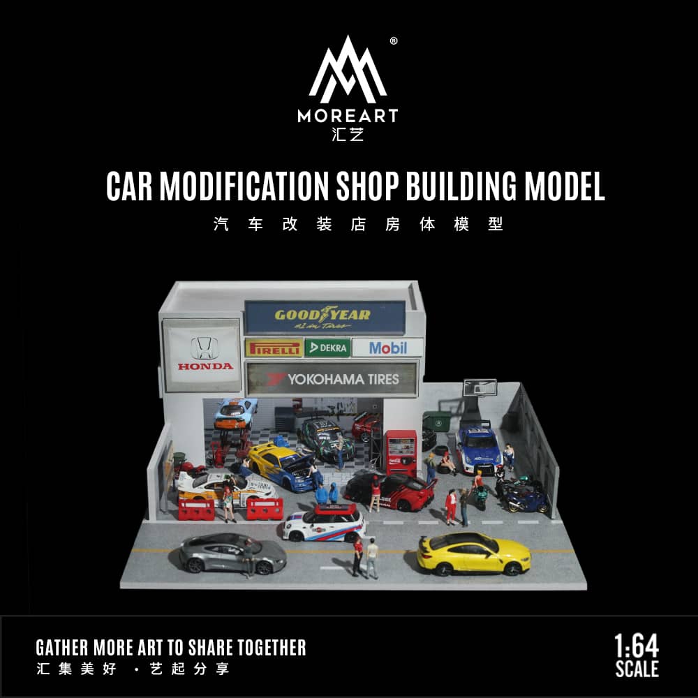 MoreArt 1/64 Tuning Garage Diorama Size: 30 x 30 x 14cm