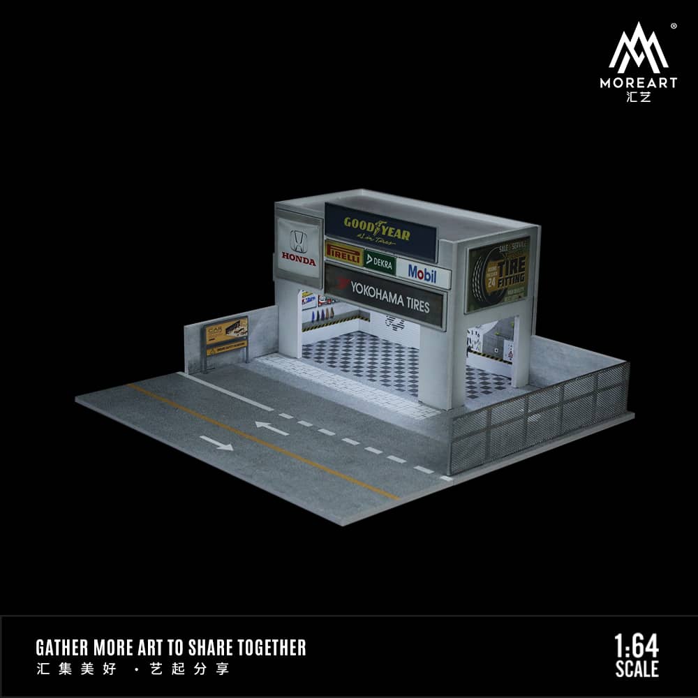 MoreArt 1/64 Tuning Garage Diorama Size: 30 x 30 x 14cm