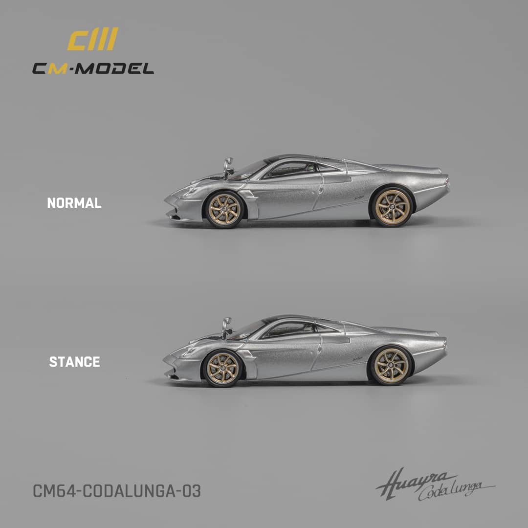 CM Model 1/64 Pagani Huayra Codalunga - Metallic Silver