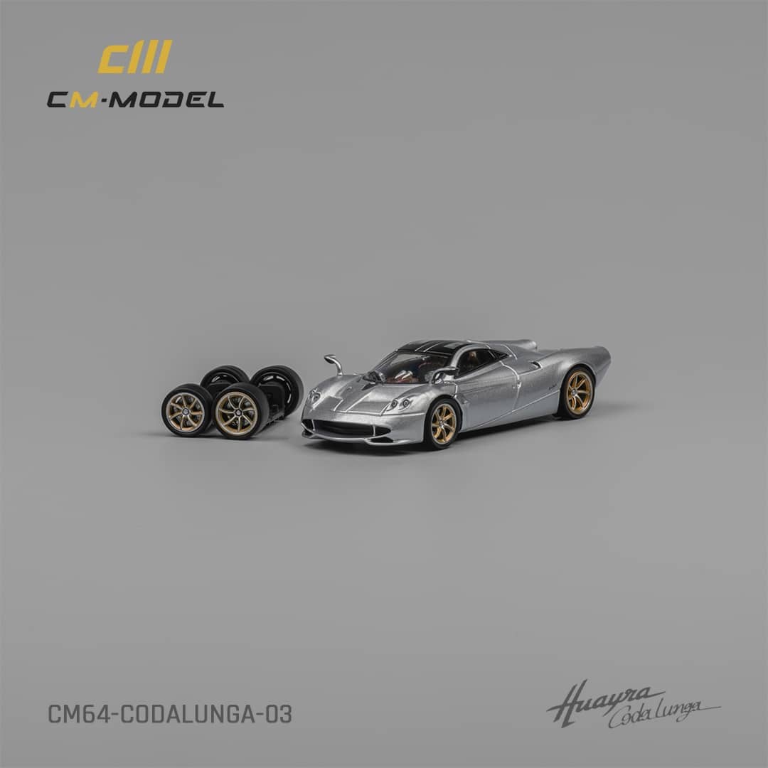 CM Model 1/64 Pagani Huayra Codalunga - Metallic Silver