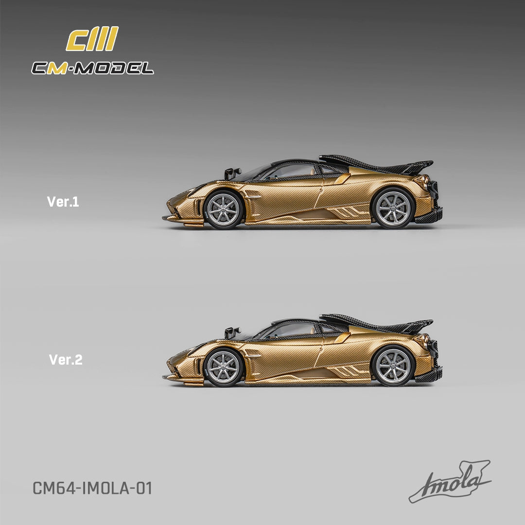 CM Model 1/64 Pagani Imola Full Carbon Gold