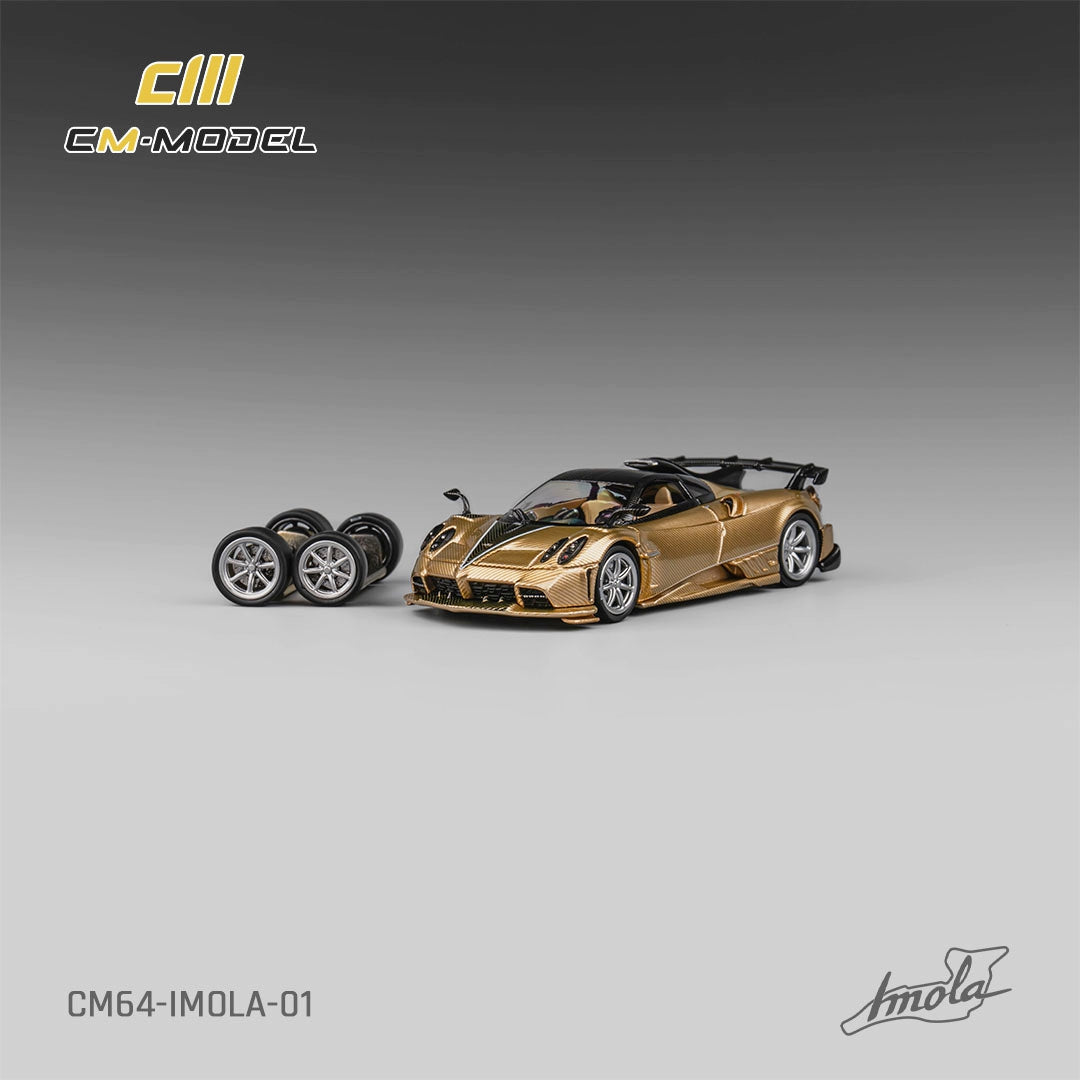 CM Model 1/64 Pagani Imola Full Carbon Gold