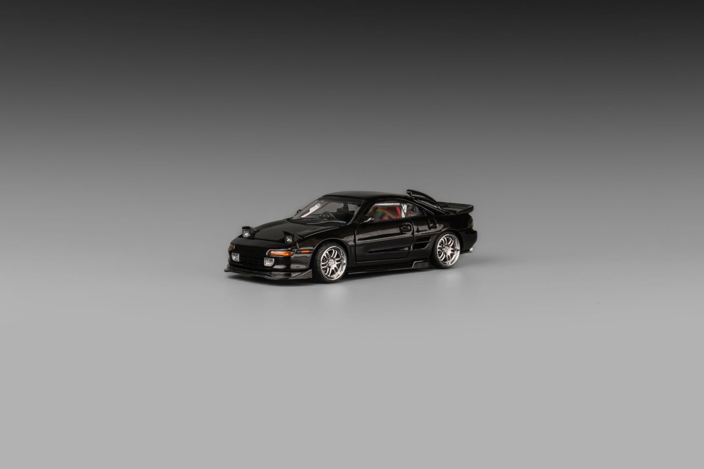 MicroTurbo 1/64 MR2 SW20 Metallic Black丨Retractable-Headlights
