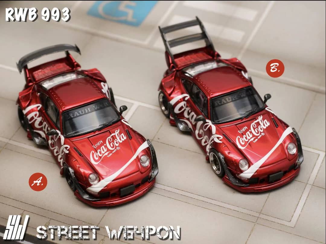 Street Weapon 1/64 RWB993 Rauh-Welt Modified Coca-Cola Livery