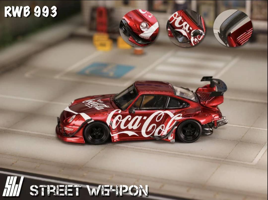 Street Weapon 1/64 RWB993 Rauh-Welt Modified Coca-Cola Livery