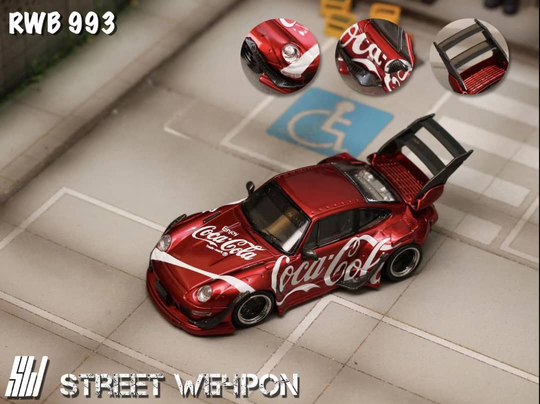 Street Weapon 1/64 RWB993 Rauh-Welt Modified Coca-Cola Livery