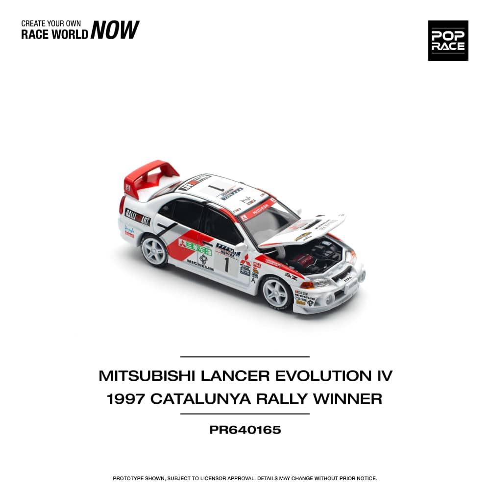 Pop Race 1/64 Mitsubishi Lancer Evolution IV - 1997 Catalunya Rally 1# Livery