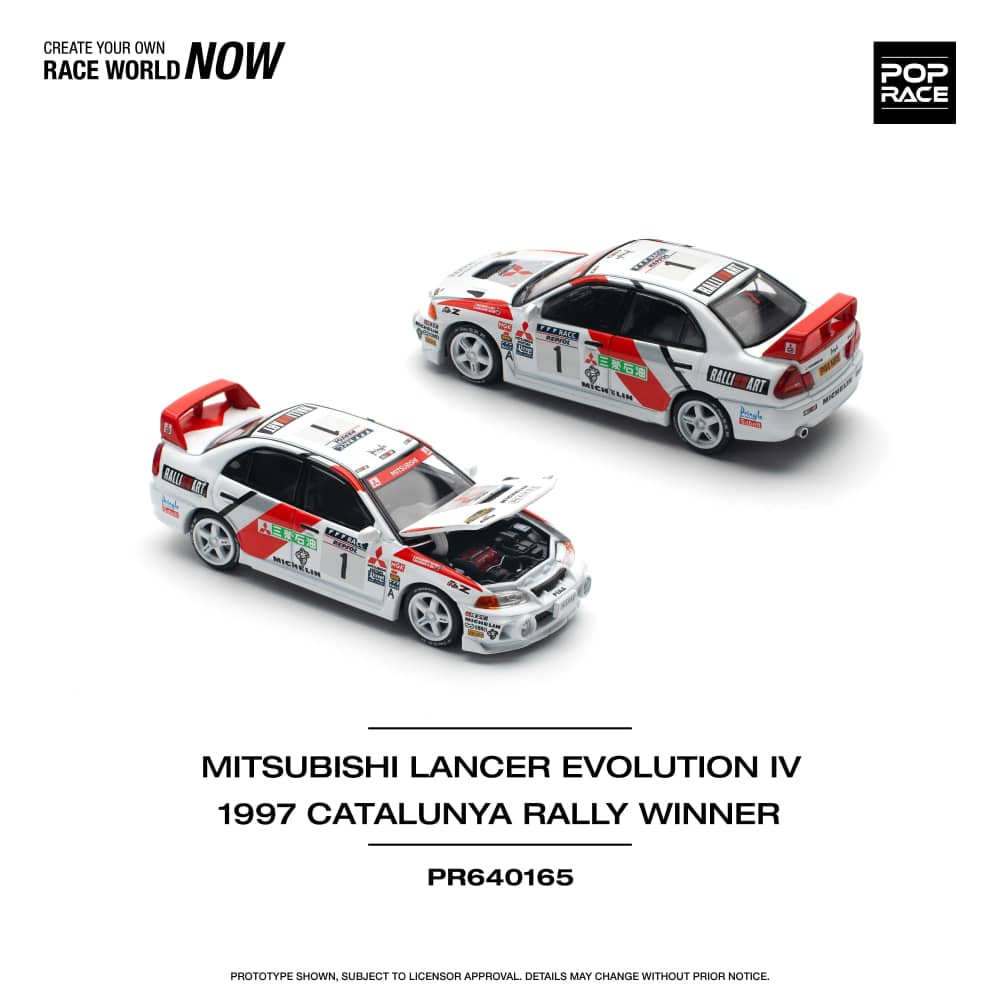 Pop Race 1/64 Mitsubishi Lancer Evolution IV - 1997 Catalunya Rally 1# Livery