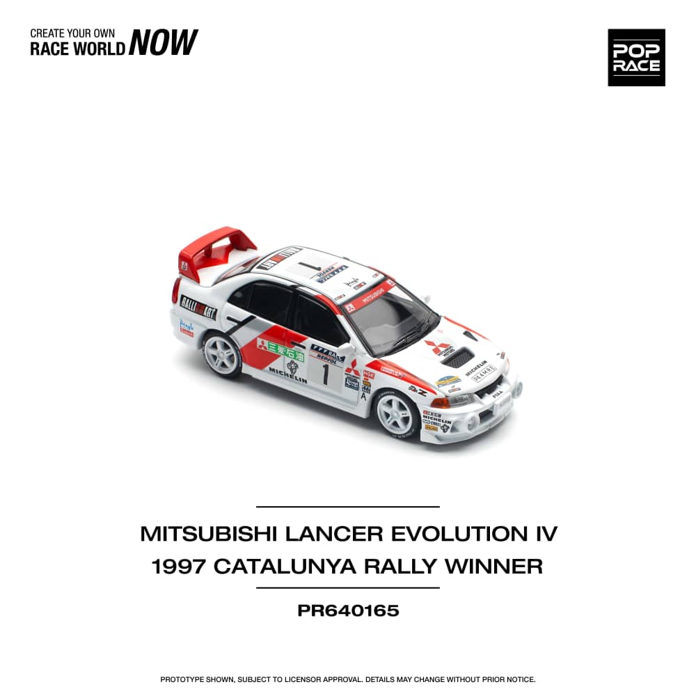Pop Race 1/64 Mitsubishi Lancer Evolution IV - 1997 Catalunya Rally 1# Livery