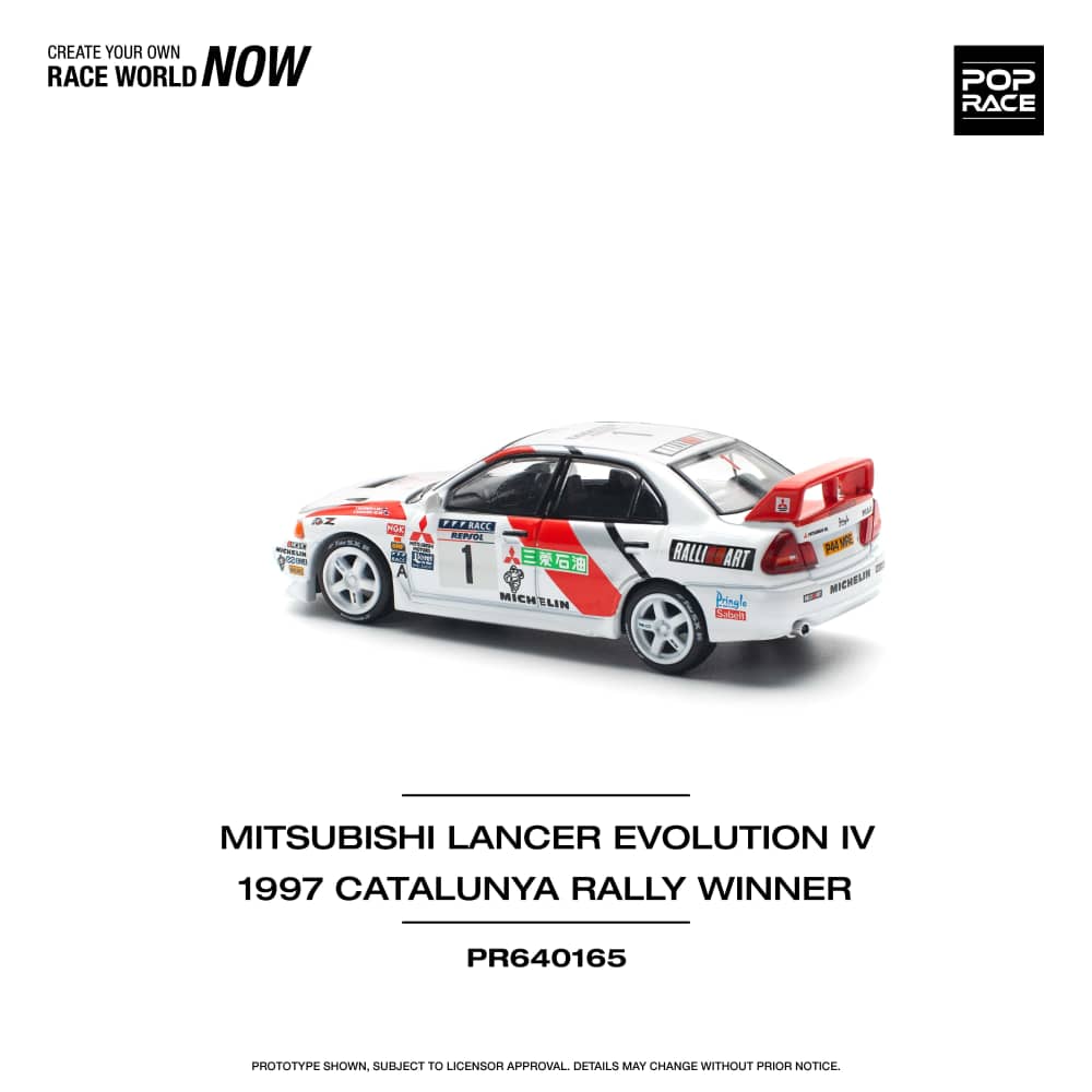 Pop Race 1/64 Mitsubishi Lancer Evolution IV - 1997 Catalunya Rally 1# Livery