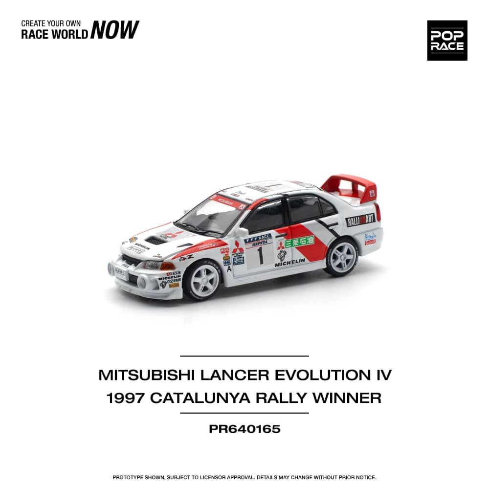 Pop Race 1/64 Mitsubishi Lancer Evolution IV - 1997 Catalunya Rally 1# Livery