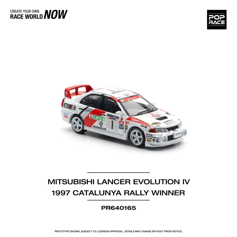 Pop Race 1/64 Mitsubishi Lancer Evolution IV - 1997 Catalunya Rally 1# Livery