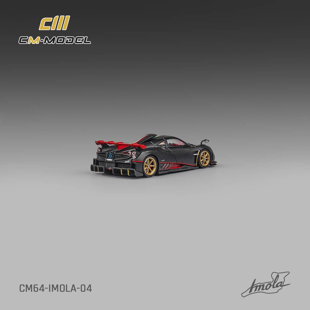 CM Model 1/64 Pagani Imola - Full Drycarbon Black with Italia Stripes