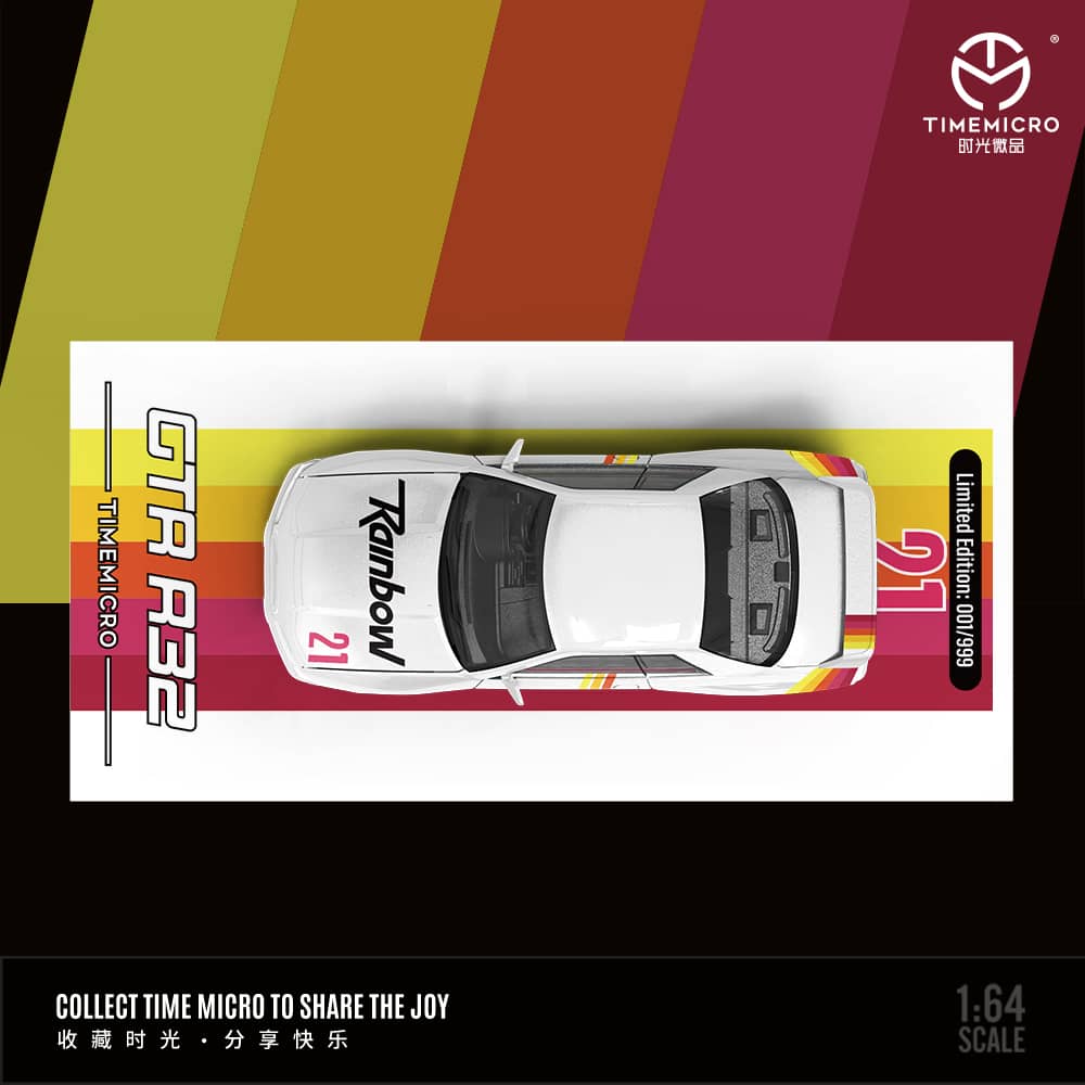 Time Micro 1/64 Skyline GT-R R32 Rainbow 21#/ Nismo Blue 23#
