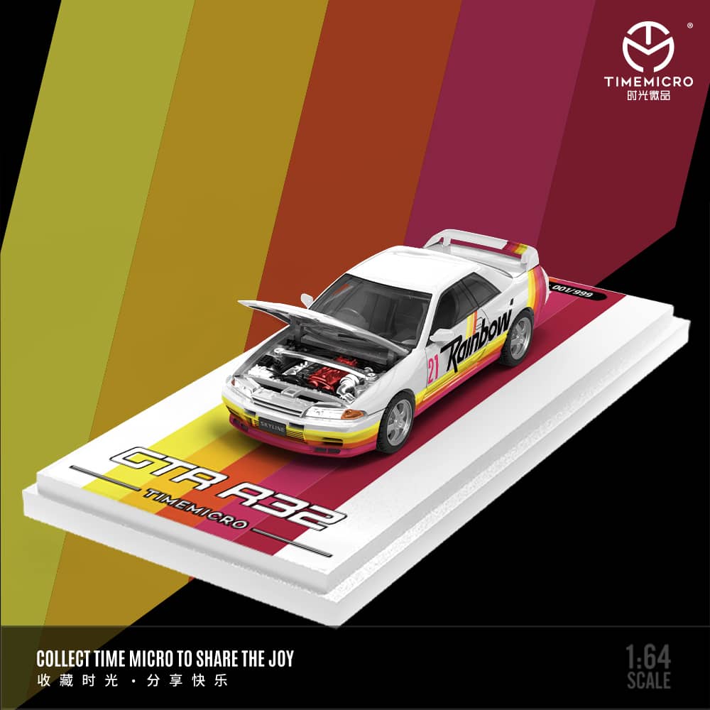 Time Micro 1/64 Skyline GT-R R32 Rainbow 21#/ Nismo Blue 23#