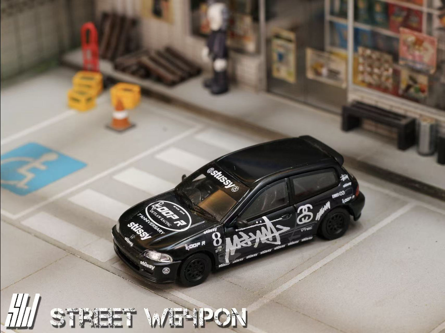 Street Weapon 1/64 Civic EG6 Stussy 8#/Redbull 22# Livery