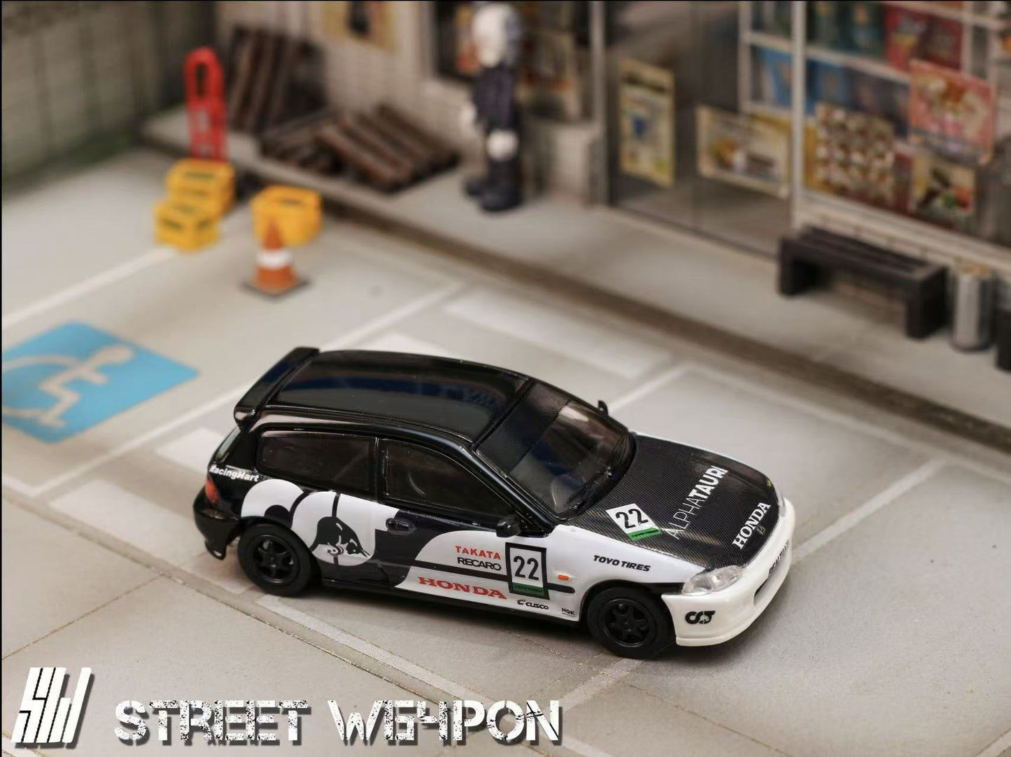 Street Weapon 1/64 Civic EG6 Stussy 8#/Redbull 22# Livery