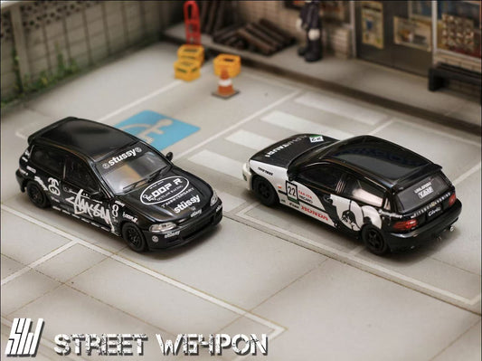 Street Weapon 1/64 Civic EG6 Stussy 8#/Redbull 22# Livery