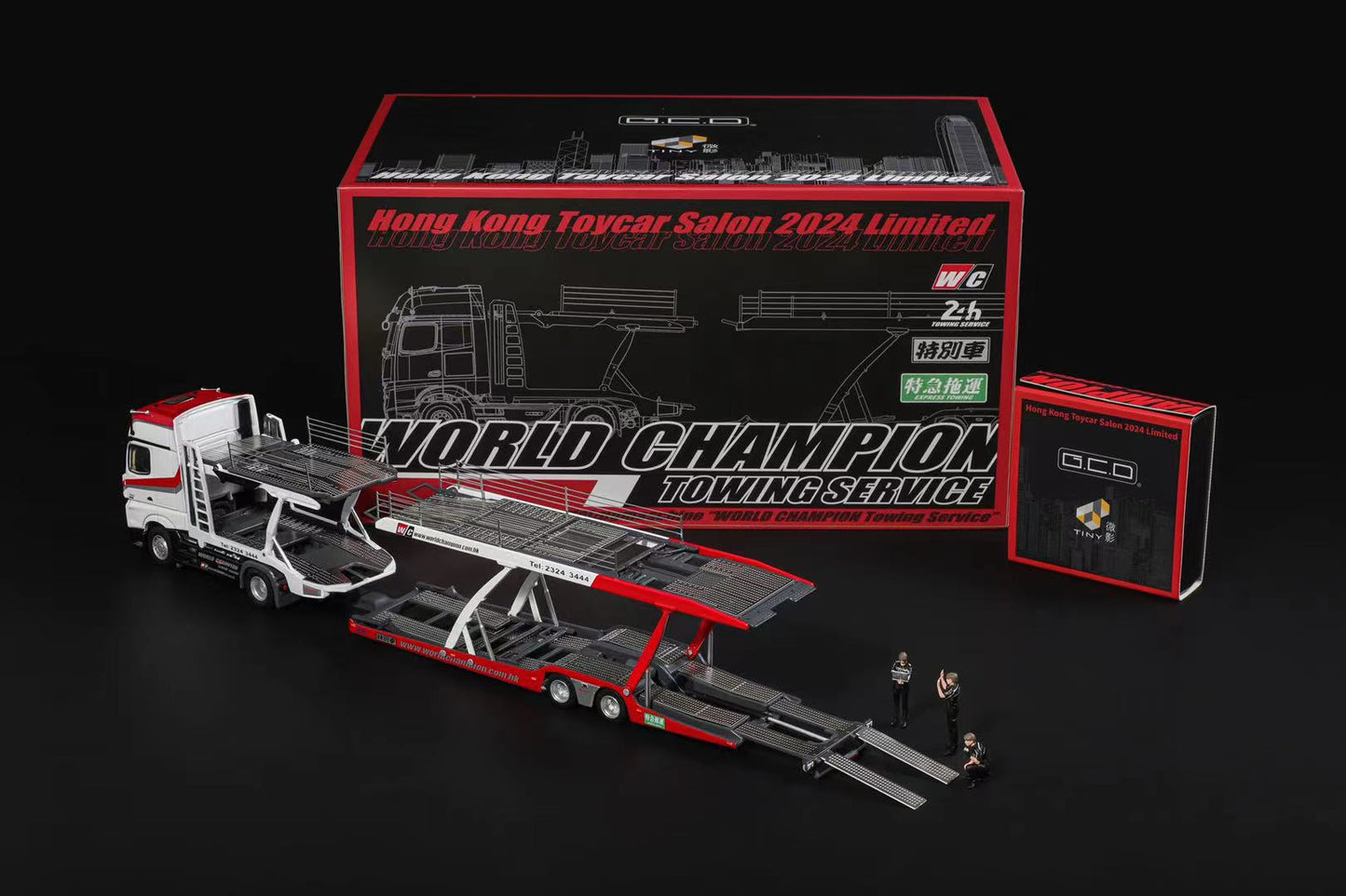 GCD 1/64 Mercedes World Champion Mercedes Actros Double Deck Trailer HTS