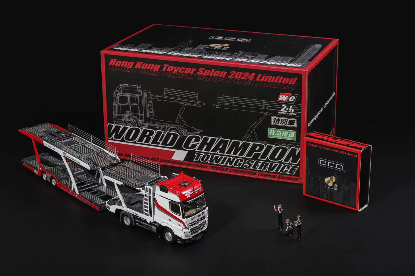 GCD 1/64 Mercedes World Champion Mercedes Actros Double Deck Trailer HTS