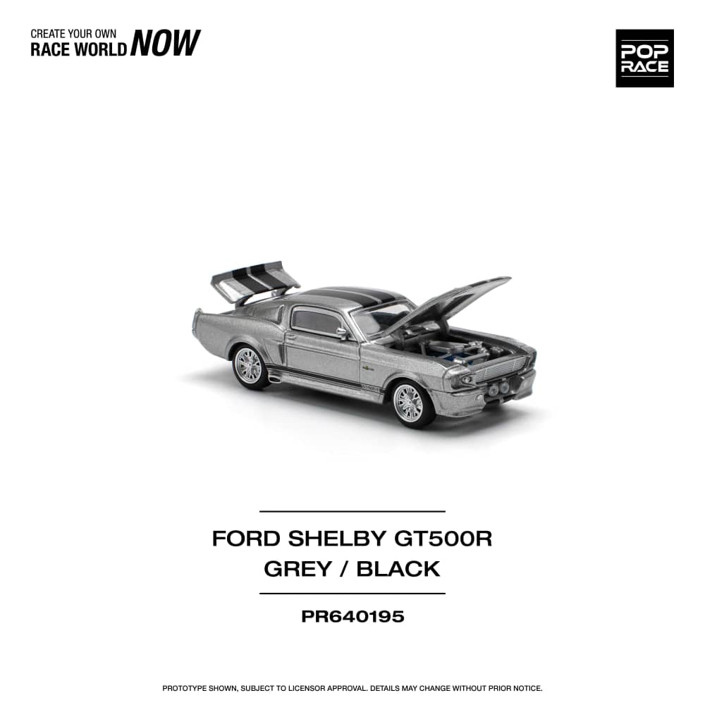 Pop Race 1/64 Shelby Mustang GT500R 1967 Grey-Black