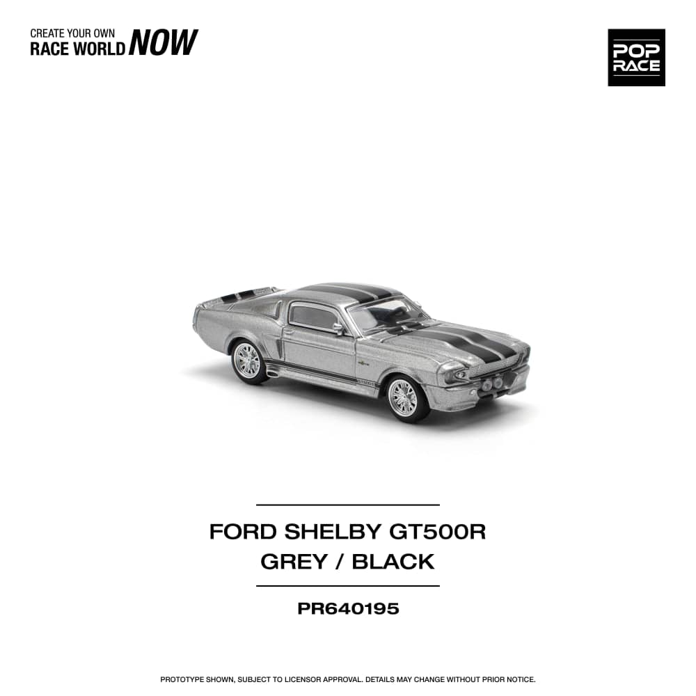 Pop Race 1/64 Shelby Mustang GT500R 1967 Grey-Black