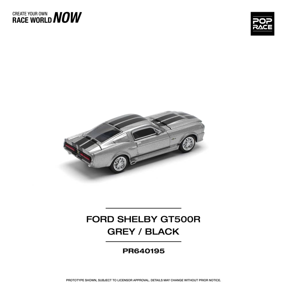 Pop Race 1/64 Shelby Mustang GT500R 1967 Grey-Black