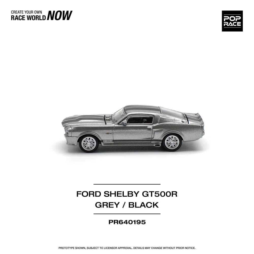 Pop Race 1/64 Shelby Mustang GT500R 1967 Grey-Black