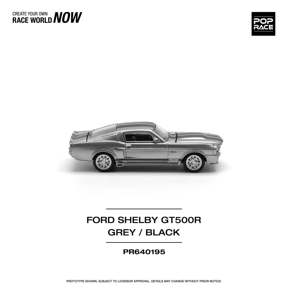 Pop Race 1/64 Shelby Mustang GT500R 1967 Grey-Black