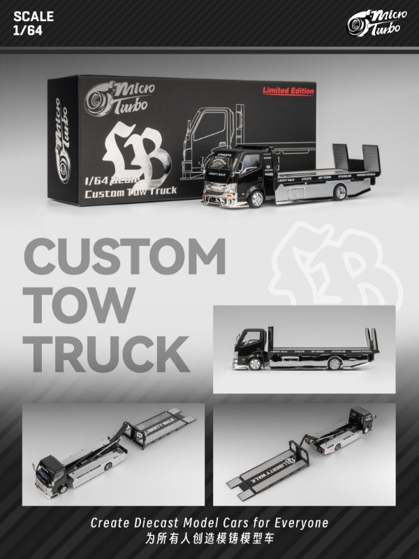 MicroTurbo 1/64 300 Series II - Custom Tow Truck Chrome Black LB Livery