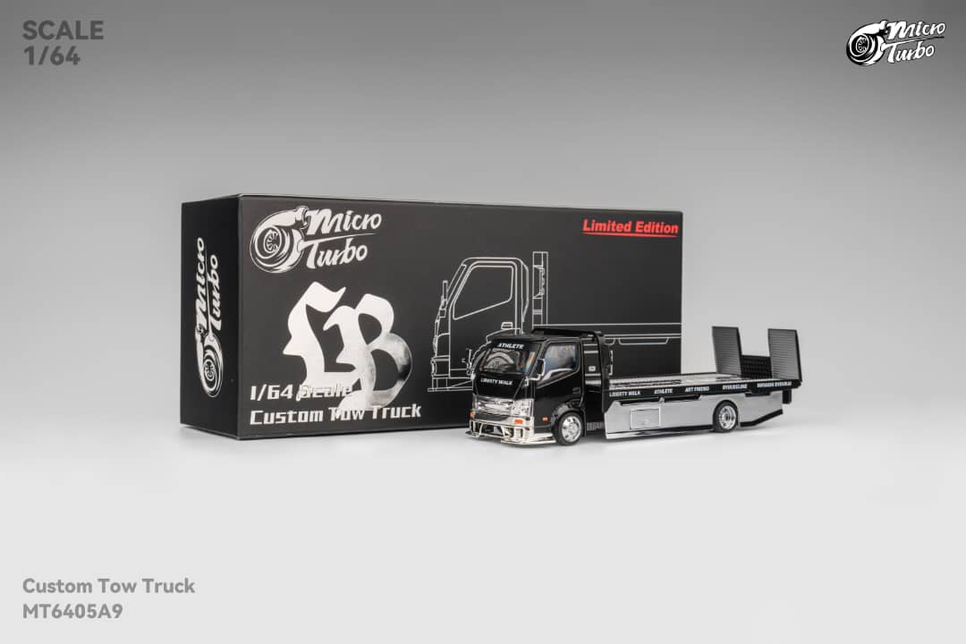 MicroTurbo 1/64 300 Series II - Custom Tow Truck Chrome Black LB Livery