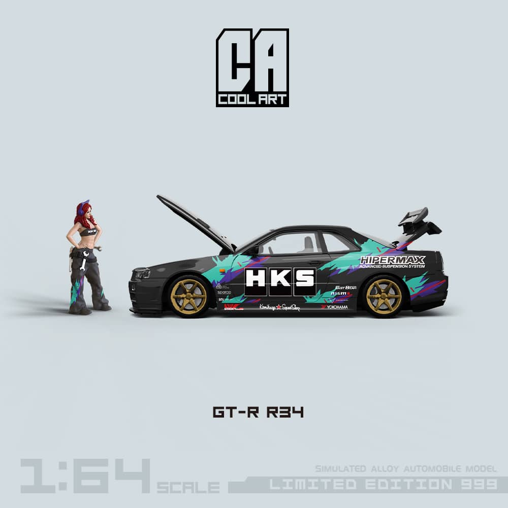 Cool Art 1/64 Skyline GT-R R34 NISMO Z-Tune HKS