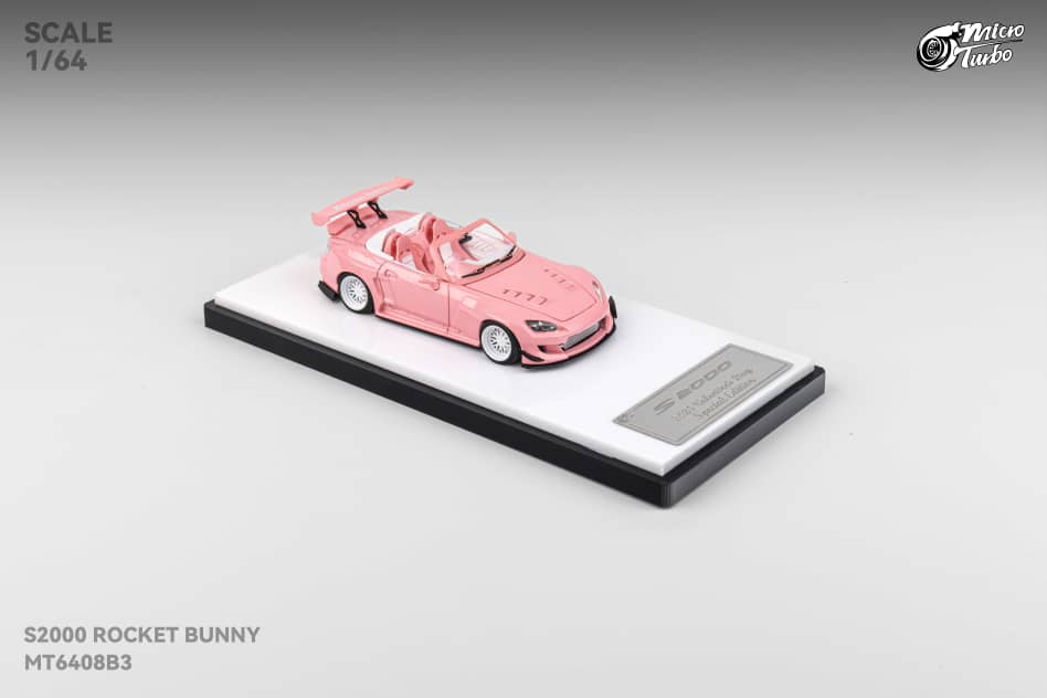 MicroTurbo 1/64 S2000 AP1 Pandem Rocket Bunny Modified Valentines Day Special - Metallic Pink Color