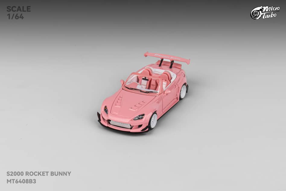 MicroTurbo 1/64 S2000 AP1 Pandem Rocket Bunny Modified Valentines Day Special - Metallic Pink Color