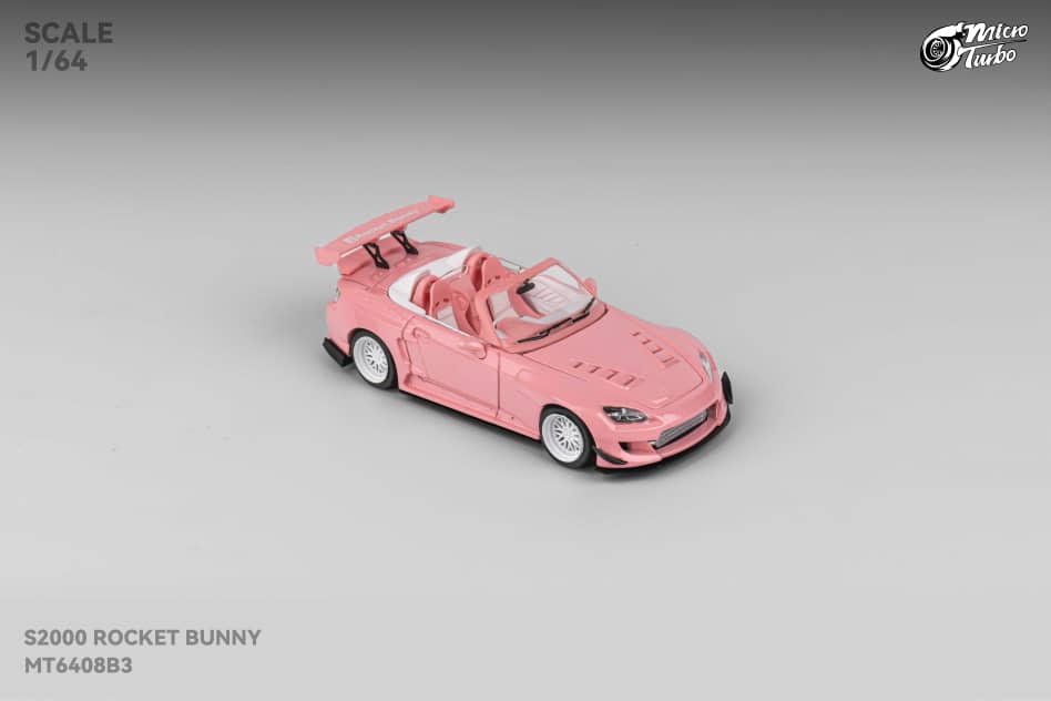 MicroTurbo 1/64 S2000 AP1 Pandem Rocket Bunny Modified Valentines Day Special - Metallic Pink Color