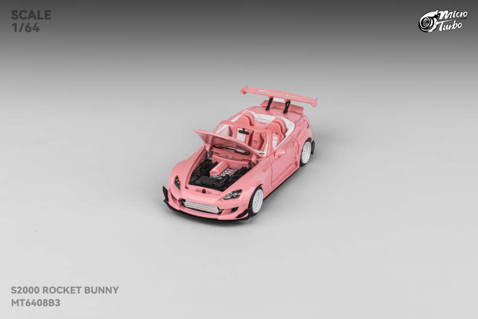 MicroTurbo 1/64 S2000 AP1 Pandem Rocket Bunny Modified Valentines Day Special - Metallic Pink Color