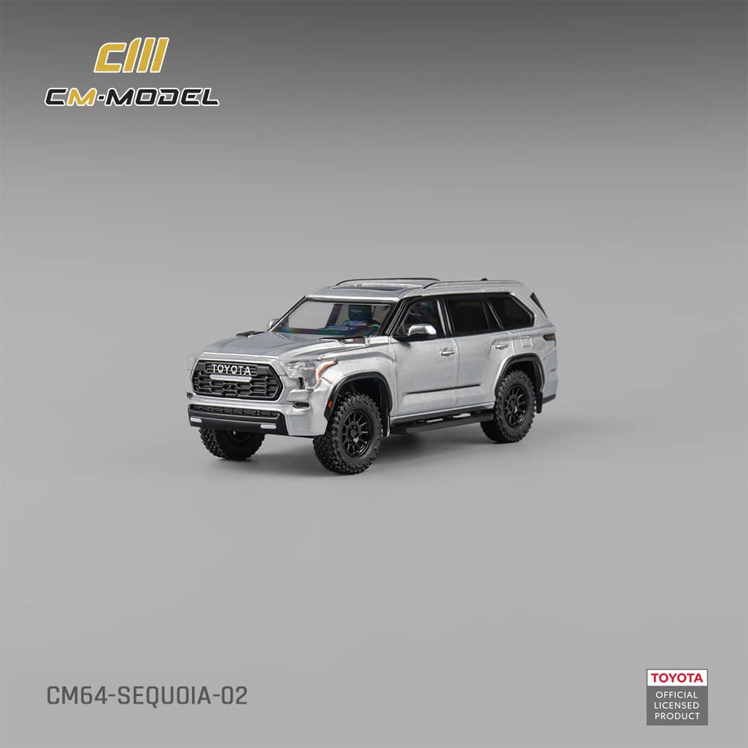 CM Model 1/64 Toyota Sequoia XK80 TRD Pro - Silver Grey