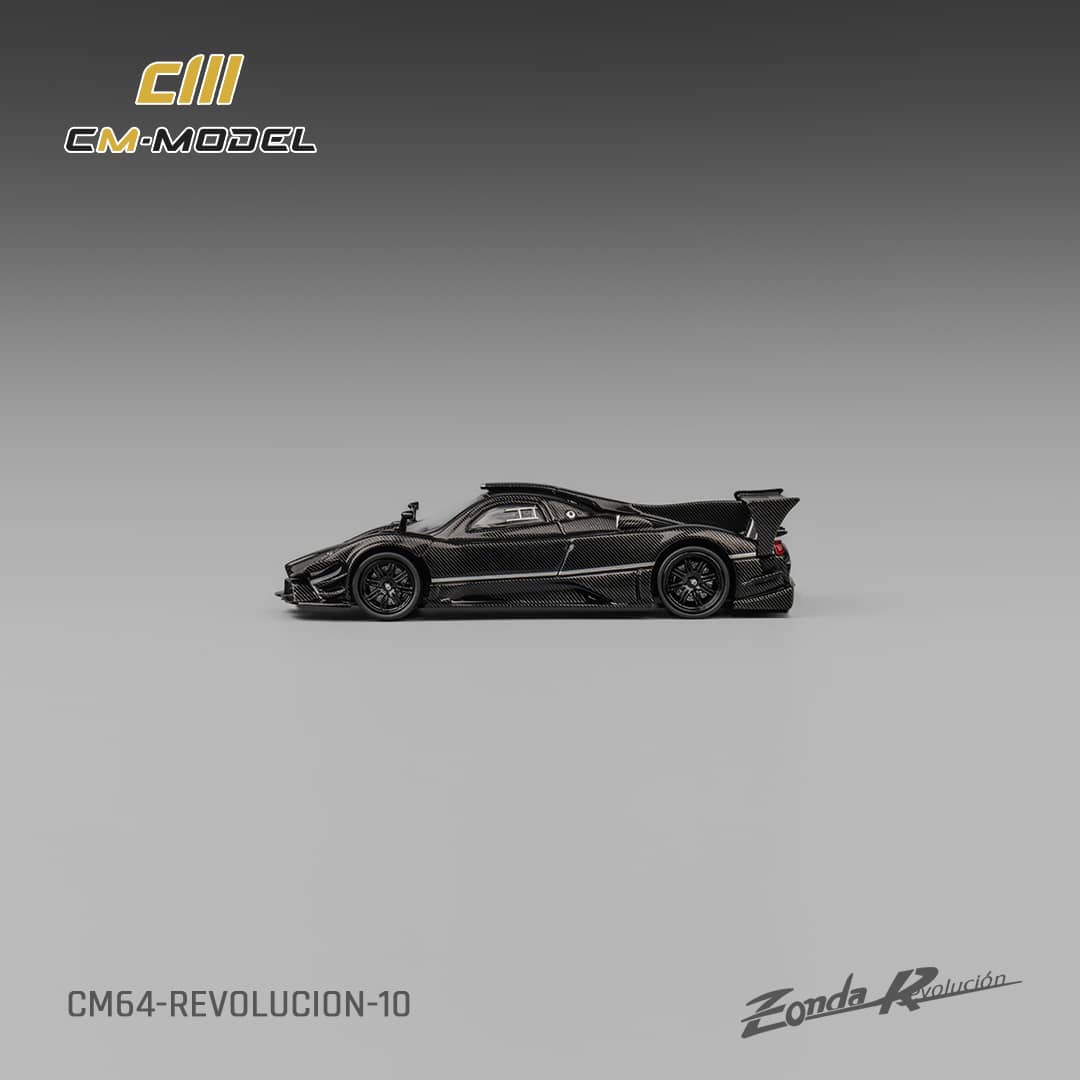CM Model 1/64 Pagani Zonda R Evolucion Track Version - Full Carbon with Black Rims