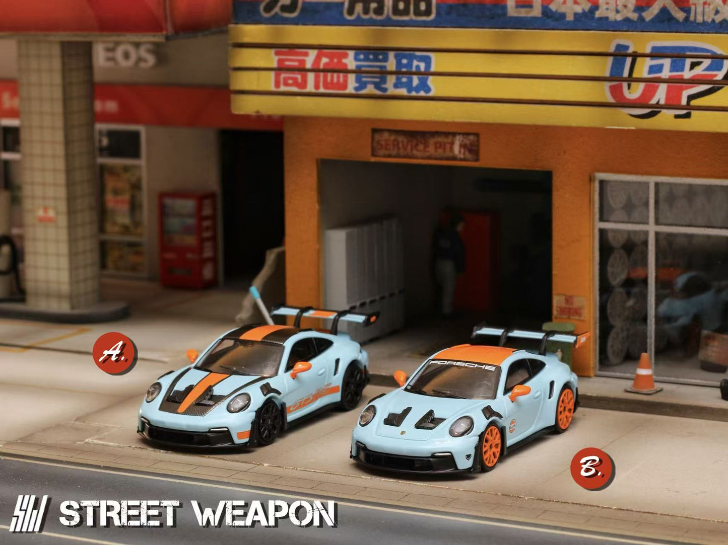 Street Weapon 1/64 992 GT3 RS Gulf Blue