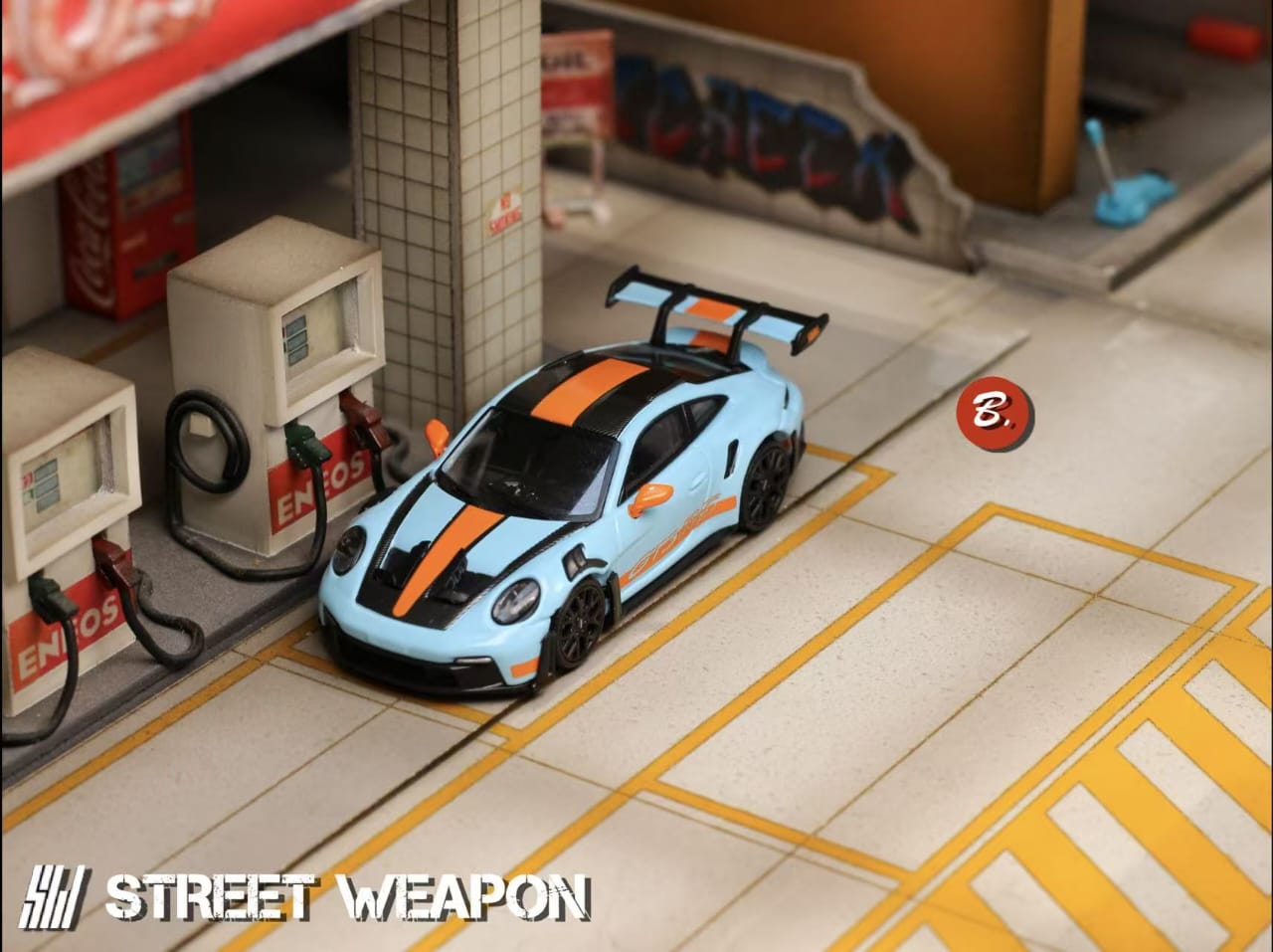 Street Weapon 1/64 992 GT3 RS Gulf Blue