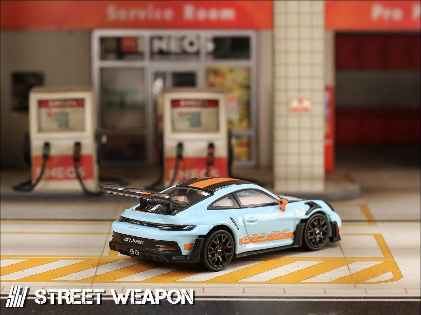 Street Weapon 1/64 992 GT3 RS Gulf Blue