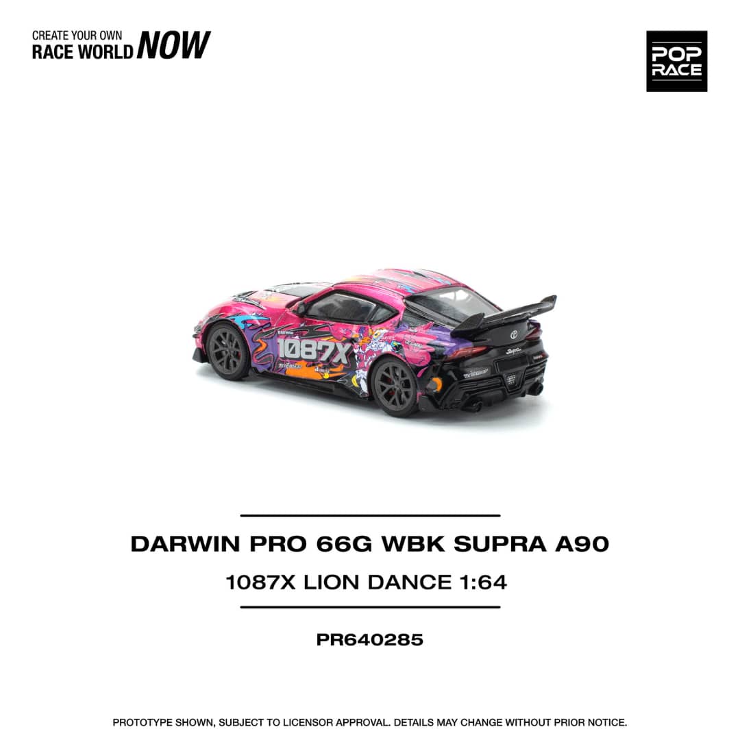 Pop Race 1/64 GR Supra A90 DarwinPRO 66G NWB Pink Lion Dance