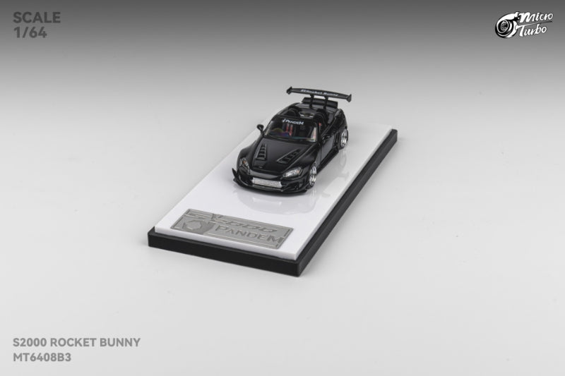 MicroTurbo 1/64 S2000 AP1 Pandem Rocket Bunny Modified - Metallic Black Color
Open-Hood丨Detachable Engine丨Magnetic Spoiler