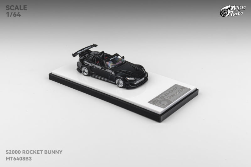 MicroTurbo 1/64 S2000 AP1 Pandem Rocket Bunny Modified - Metallic Black Color
Open-Hood丨Detachable Engine丨Magnetic Spoiler
