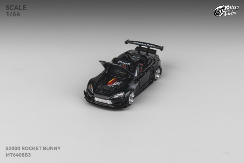 MicroTurbo 1/64 S2000 AP1 Pandem Rocket Bunny Modified - Metallic Black Color
Open-Hood丨Detachable Engine丨Magnetic Spoiler