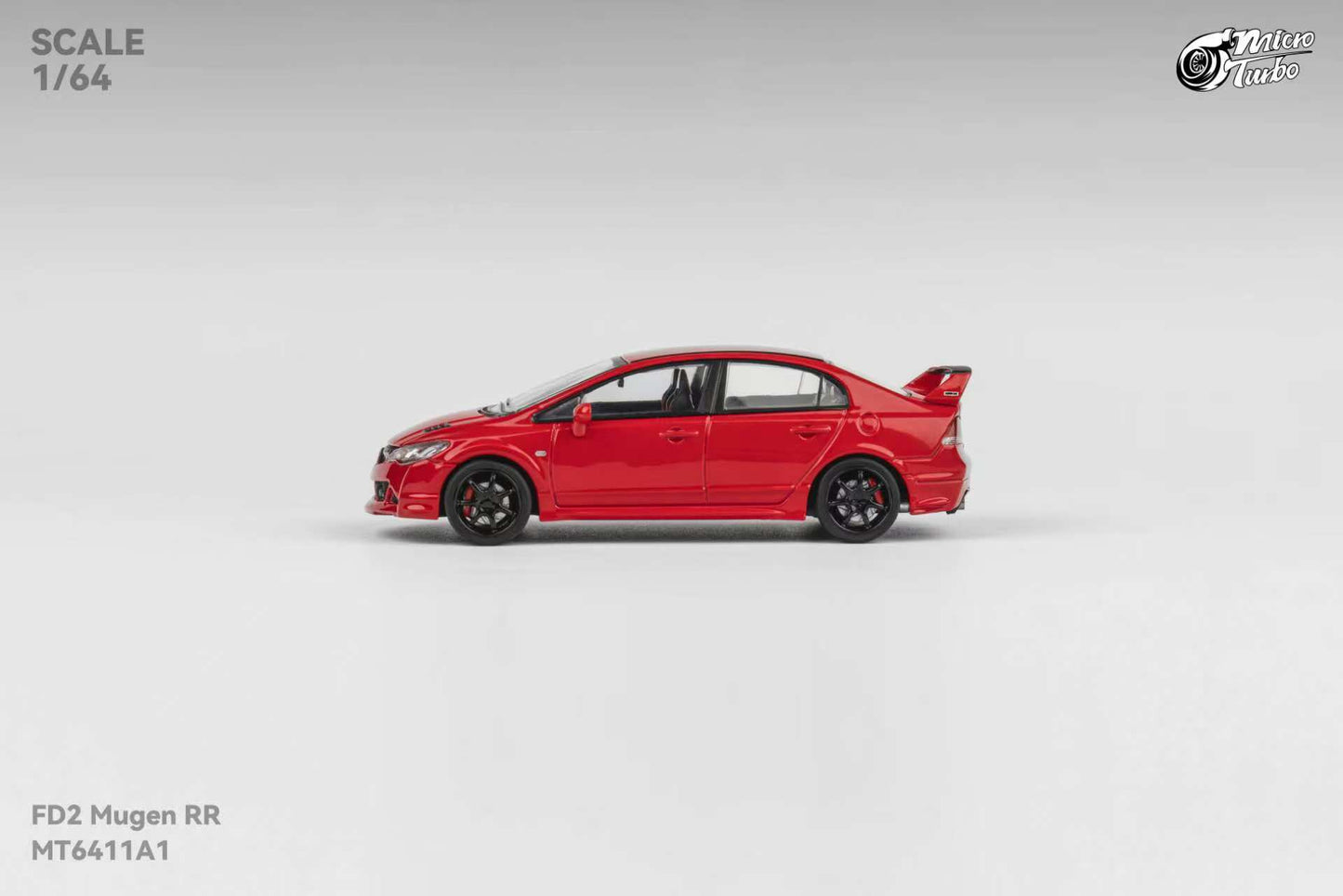 MicroTurbo 1/64 Civic FD2 Mugen RR Modified Red