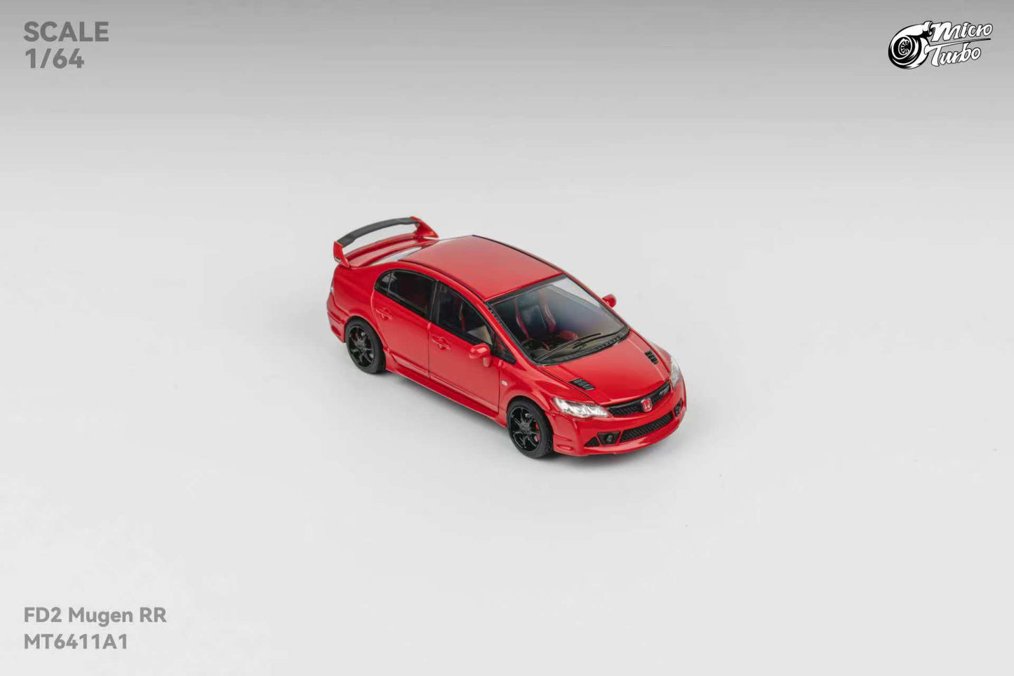 MicroTurbo 1/64 Civic FD2 Mugen RR Modified Red