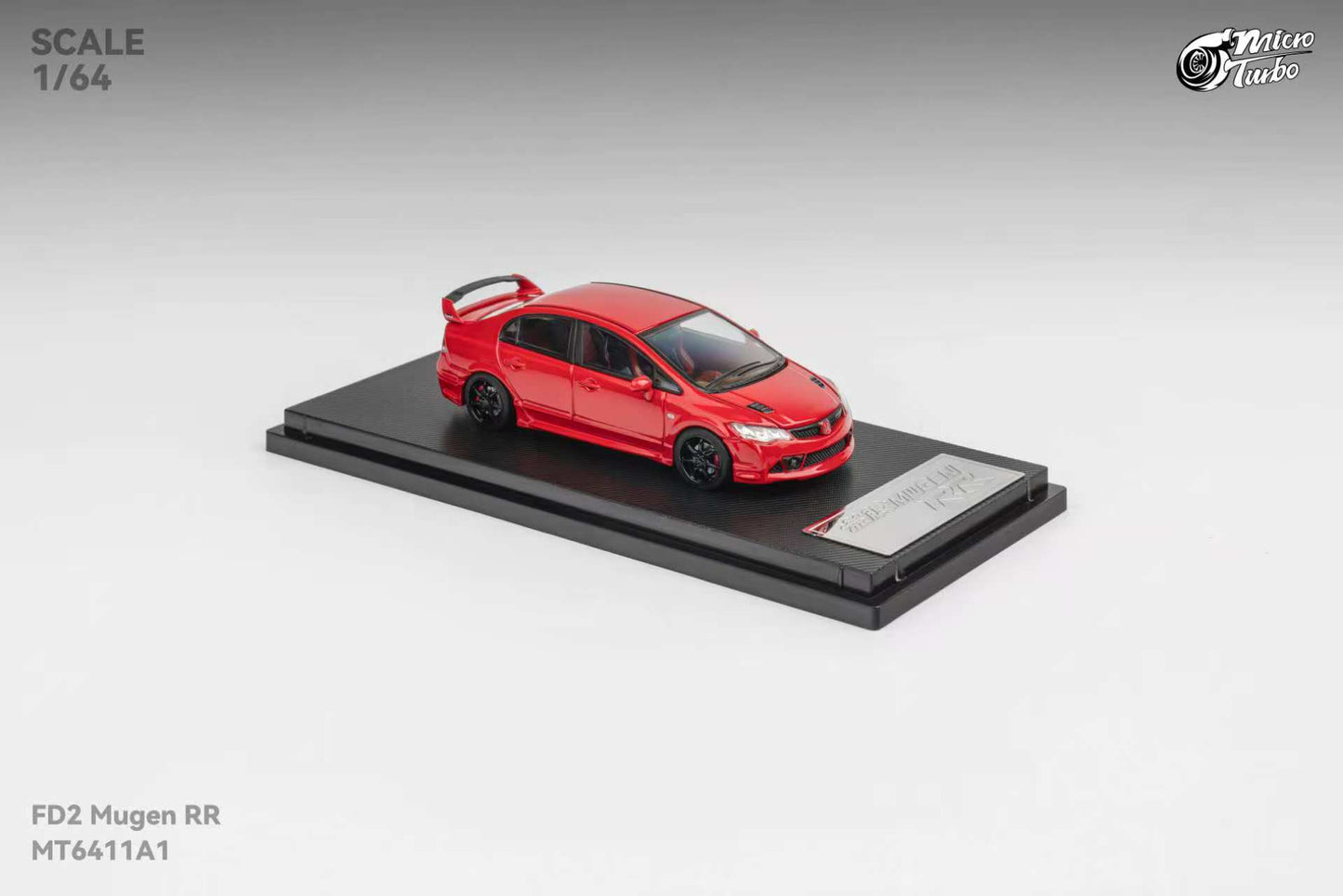 MicroTurbo 1/64 Civic FD2 Mugen RR Modified Red
