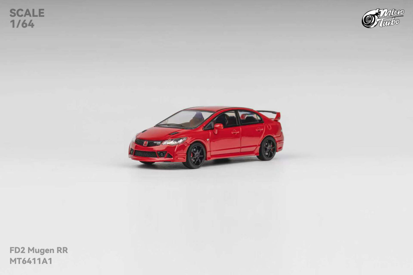 MicroTurbo 1/64 Civic FD2 Mugen RR Modified Red